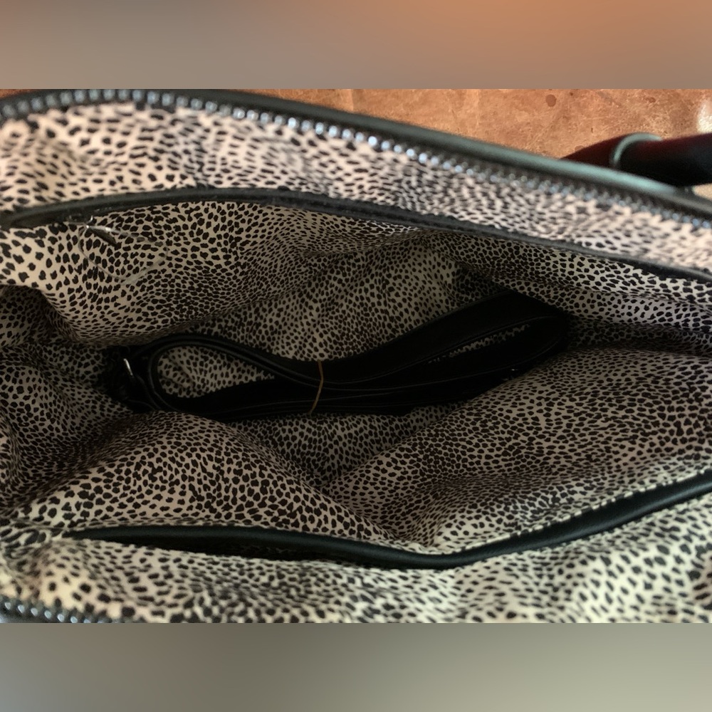 Sole Society Black Structured Bag with Panel Detail - Picture 2 of 15